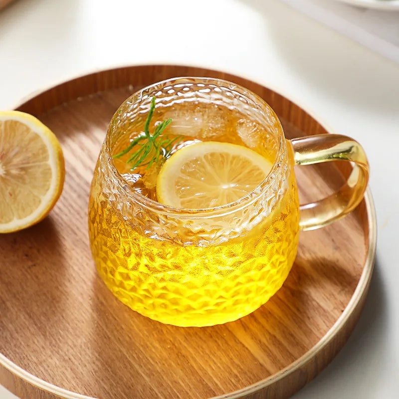 Rose Glass Cup with Handle