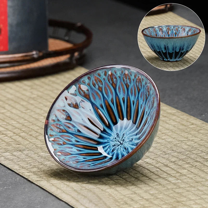 kiln transformed ceramic tea cup