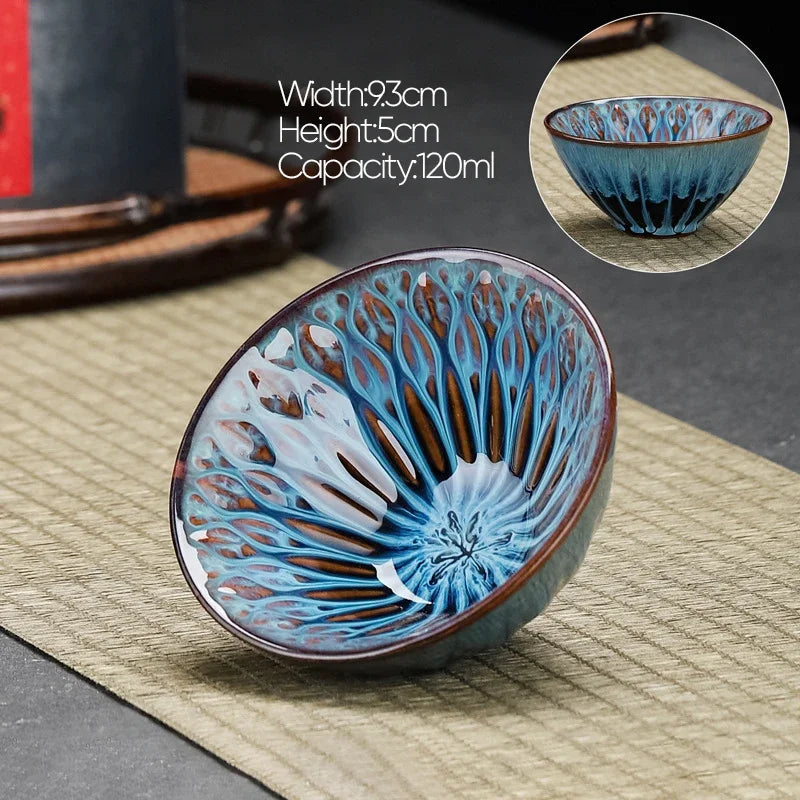 kiln transformed ceramic tea cup
