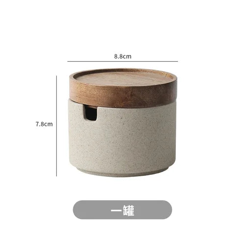 Seasoning Jar with Wooden Lid