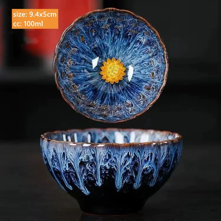 Colorful Peacock Tea Cup
