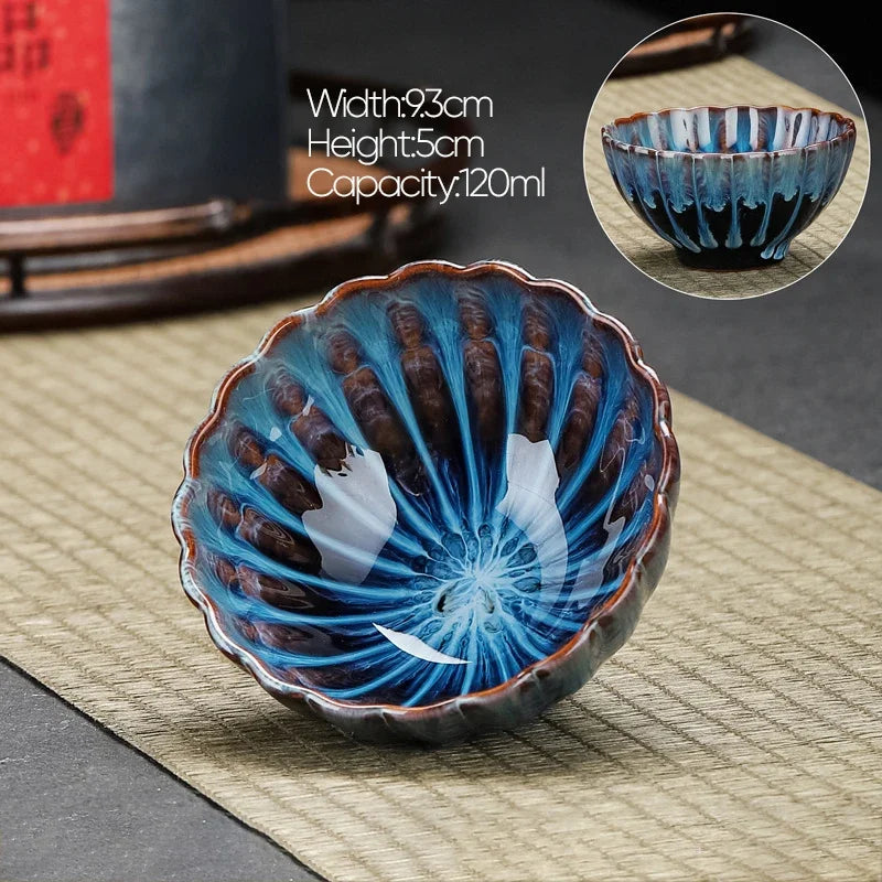 kiln transformed ceramic tea cup