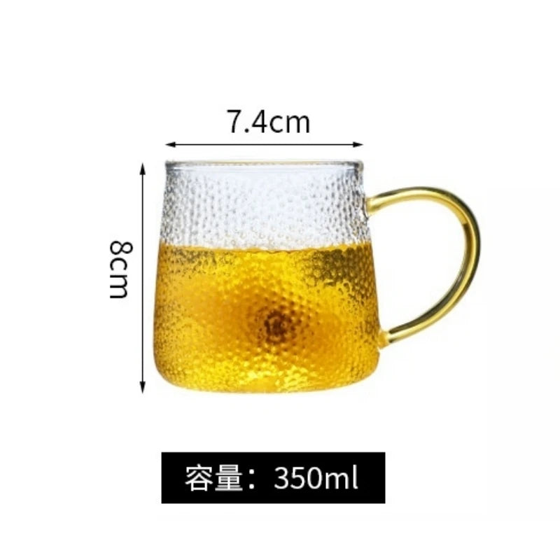 Rose Glass Cup with Handle