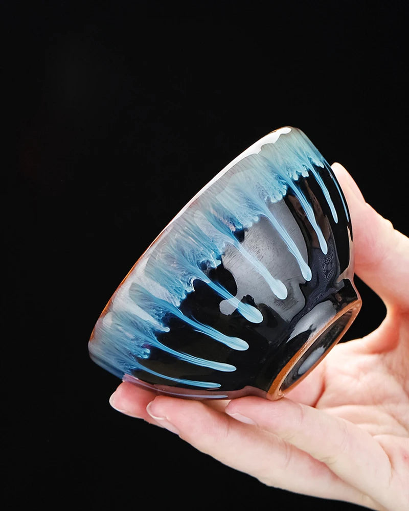 kiln transformed ceramic tea cup