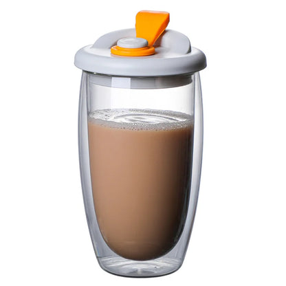 Double Layer Glass Lid With Lid Leak-Proof