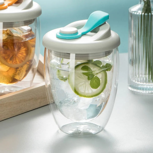 Double Layer Glass Lid With Lid Leak-Proof