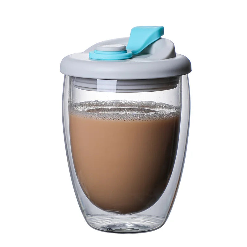 Double Layer Glass Lid With Lid Leak-Proof