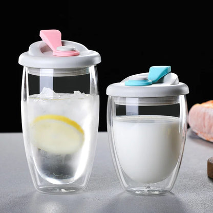 Double Layer Glass Lid With Lid Leak-Proof