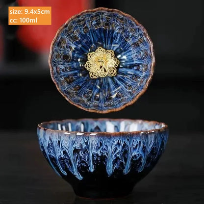 Colorful Peacock Tea Cup