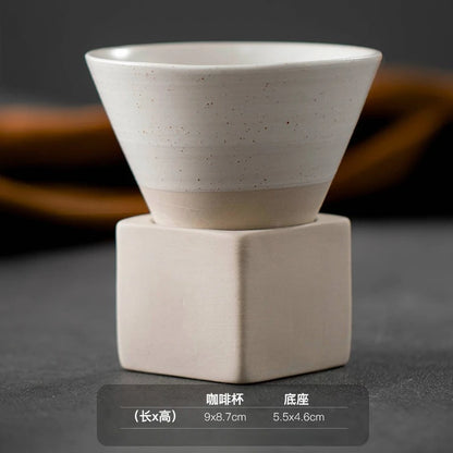 Cone Shape Pottery Tea Coffee Cup