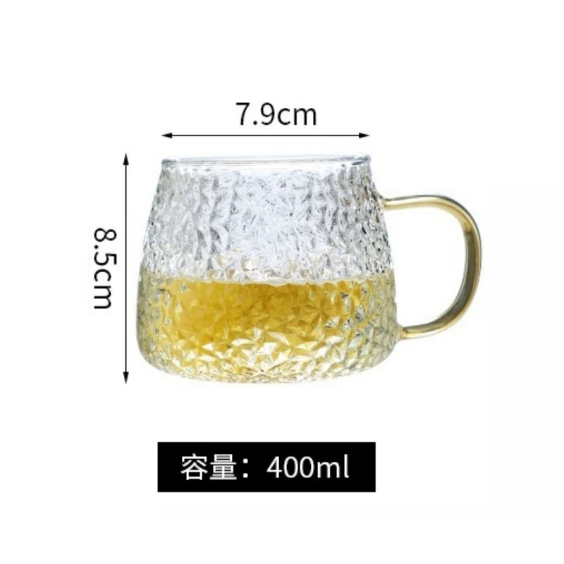 Rose Glass Cup with Handle