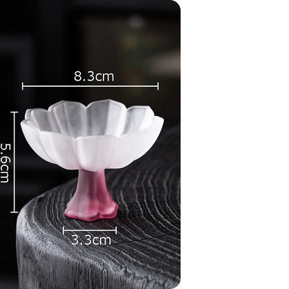 Lotus Flower Glass Tea Cup