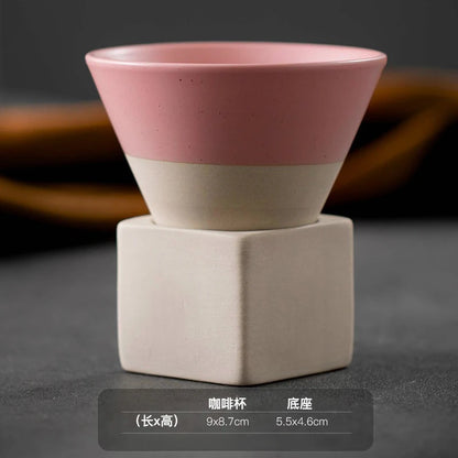 Cone Shape Pottery Tea Coffee Cup