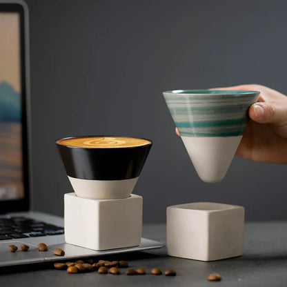 Cone Shape Pottery Tea Coffee Cup