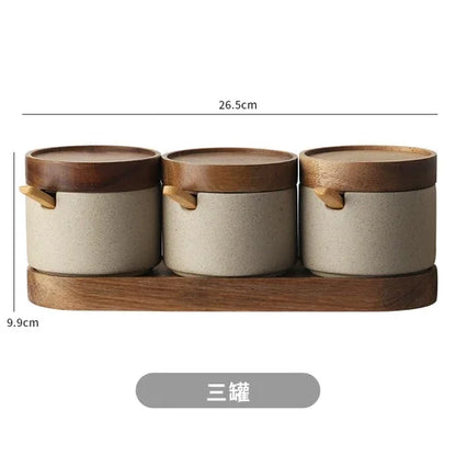Seasoning Jar with Wooden Lid