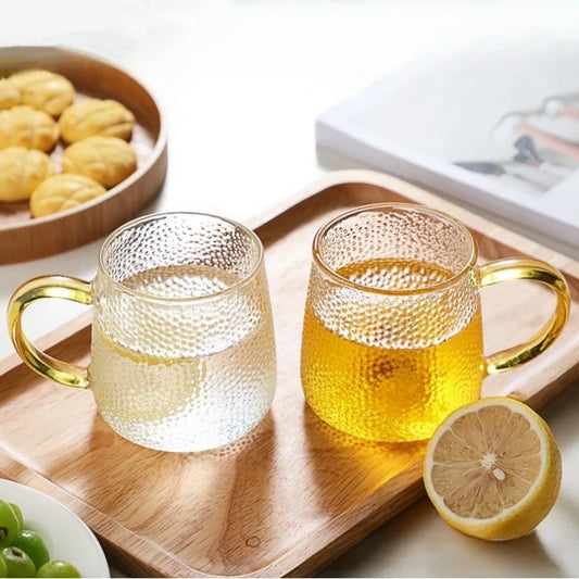 Rose Glass Cup with Handle