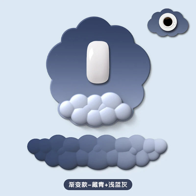 Silicone Cloud Mouse Pad Keyboard Wrist Rest Set