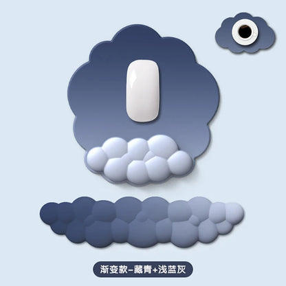 Silicone Cloud Mouse Pad Keyboard Wrist Rest Set
