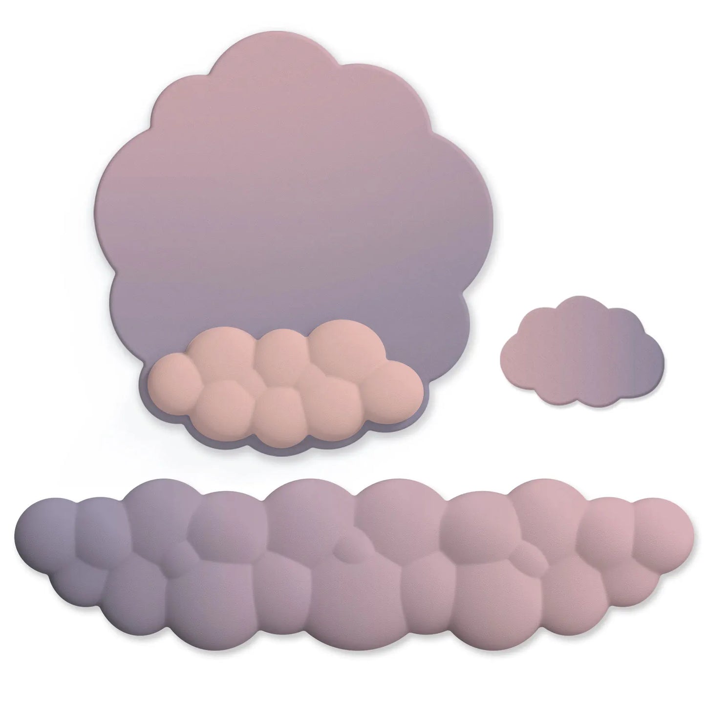 Silicone Cloud Mouse Pad Keyboard Wrist Rest Set