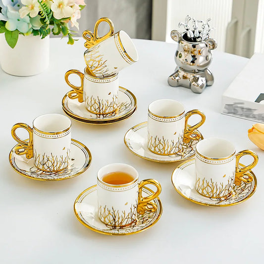 6-piece Set Espresso Cups Tea Set