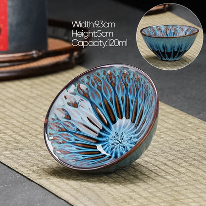 kiln transformed ceramic tea cup