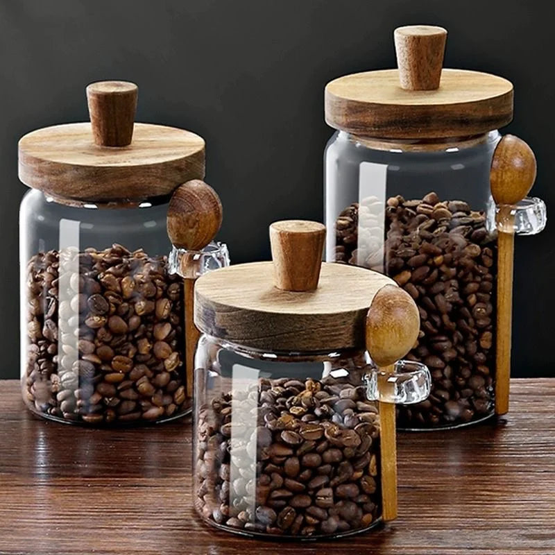 Coffee Bean Storage Glass