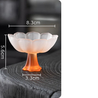 Lotus Flower Glass Tea Cup