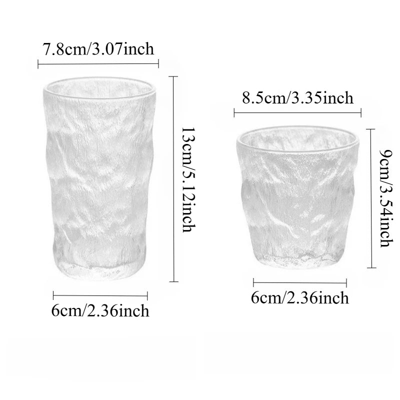 Summer High Beauty Glass Glacier Texture Cup