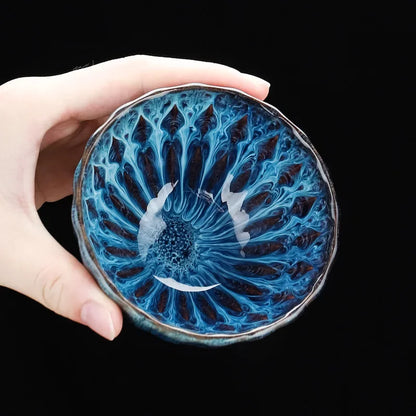kiln transformed ceramic tea cup
