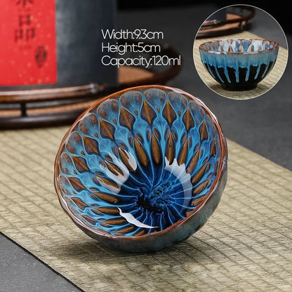 kiln transformed ceramic tea cup