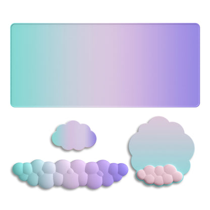 Silicone Cloud Mouse Pad Keyboard Wrist Rest Set
