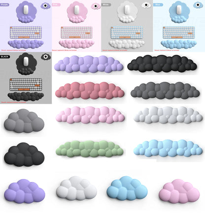 Silicone Cloud Mouse Pad Keyboard Wrist Rest Set