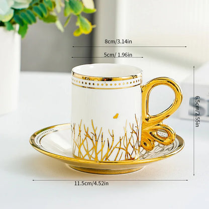 6-piece Set Espresso Cups Tea Set