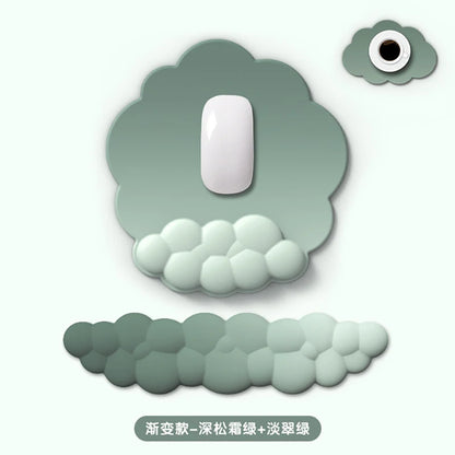 Silicone Cloud Mouse Pad Keyboard Wrist Rest Set