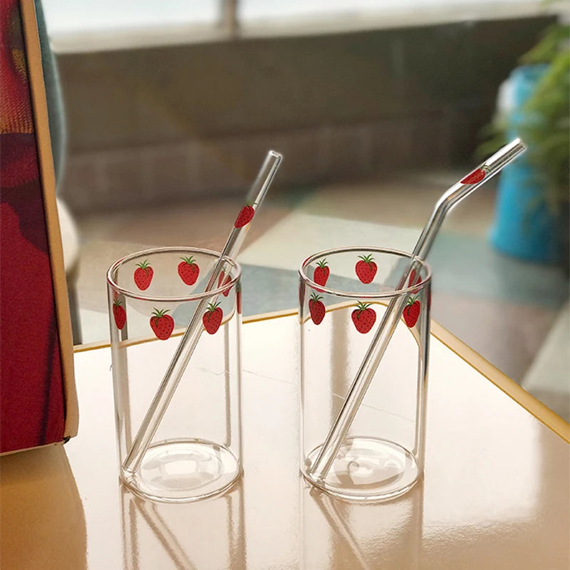 Strawberry Glass Cups