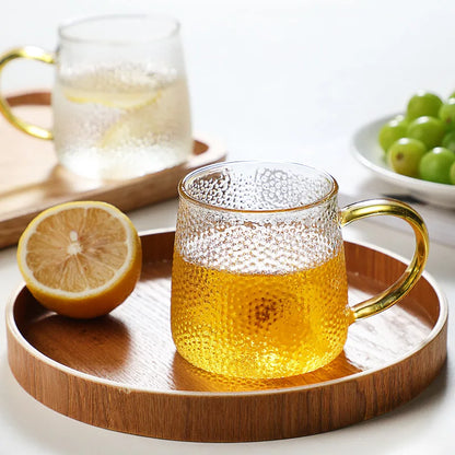 Rose Glass Cup with Handle