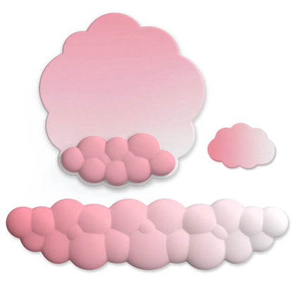 Silicone Cloud Mouse Pad Keyboard Wrist Rest Set