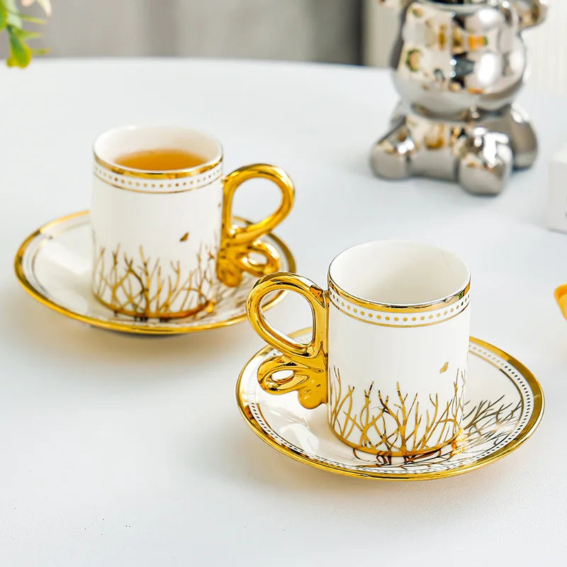 6-piece Set Espresso Cups Tea Set