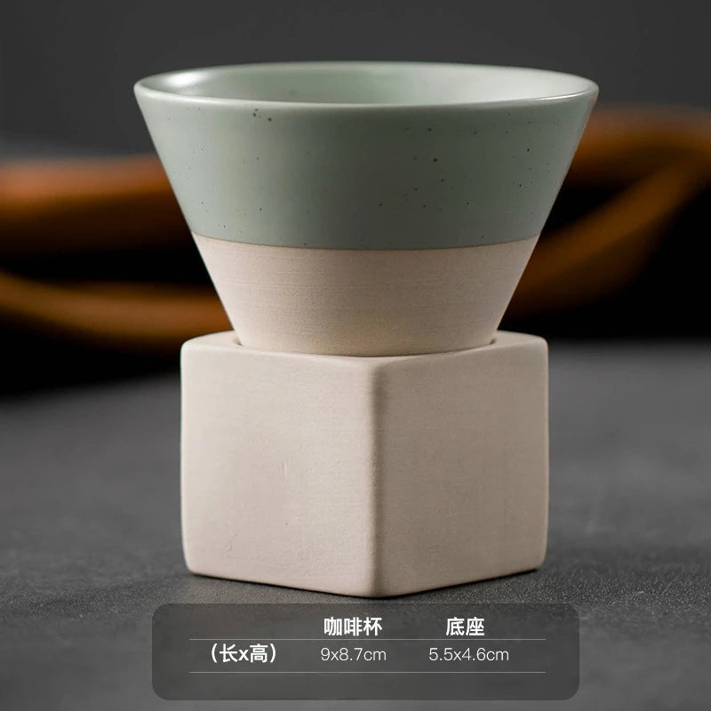 Cone Shape Pottery Tea Coffee Cup