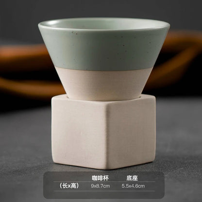 Cone Shape Pottery Tea Coffee Cup