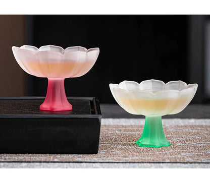 Lotus Flower Glass Tea Cup