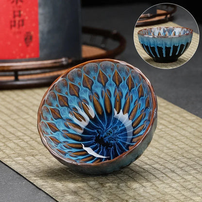 kiln transformed ceramic tea cup