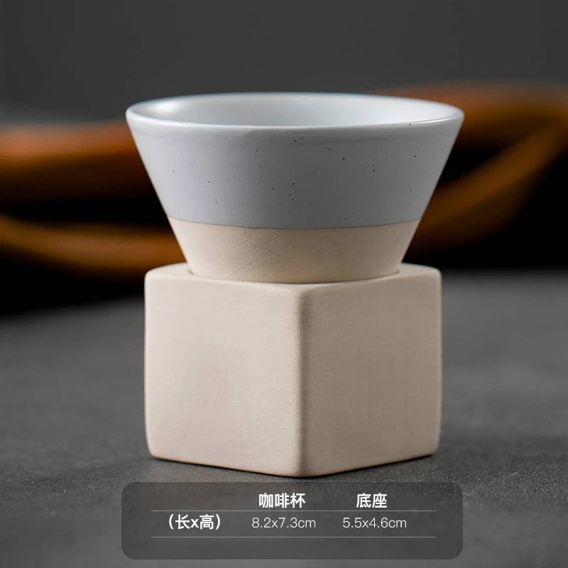 Cone Shape Pottery Tea Coffee Cup