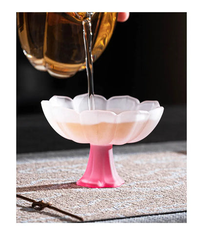 Lotus Flower Glass Tea Cup