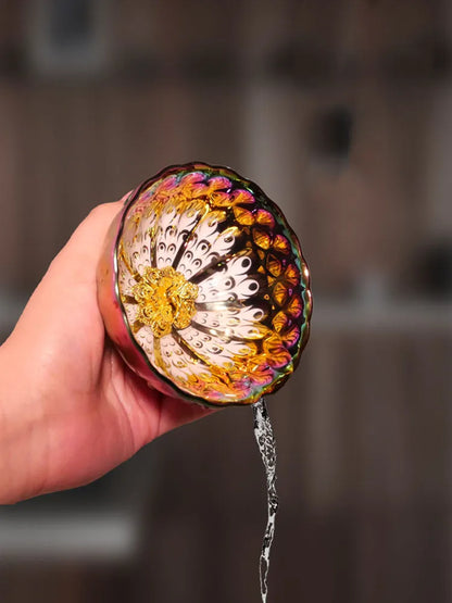 Colorful Peacock Tea Cup