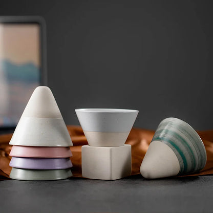 Cone Shape Pottery Tea Coffee Cup