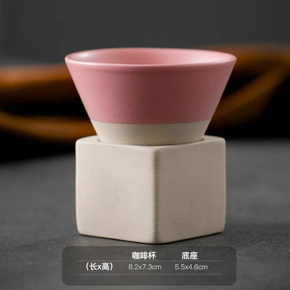 Cone Shape Pottery Tea Coffee Cup