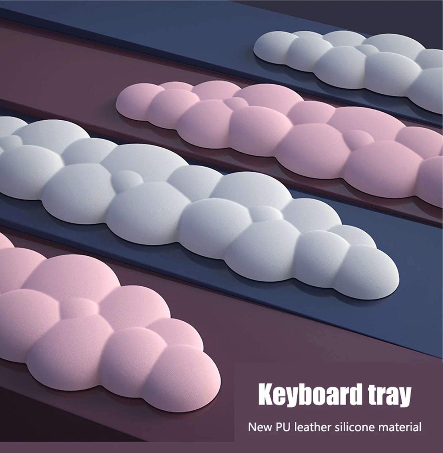 Silicone Cloud Mouse Pad Keyboard Wrist Rest Set