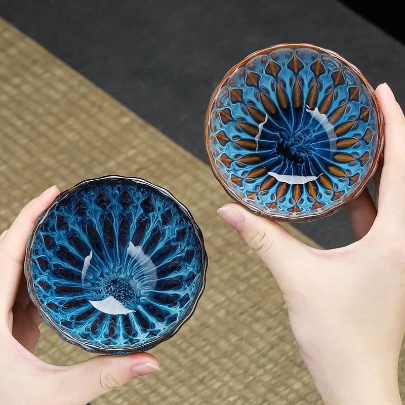 kiln transformed ceramic tea cup