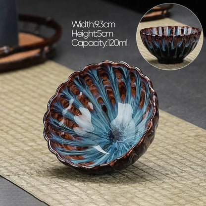 kiln transformed ceramic tea cup
